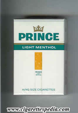 prince with cigarette light menthol ks 20 h denmark