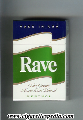 rave american version design 4 the great american blend menthol ks 20 h usa