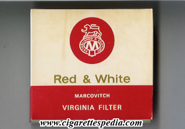 red white marcovitch virginia filter s 20 b white red india