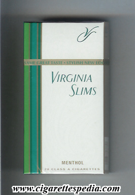 virginia slims name by two lines menthol l 20 h usa