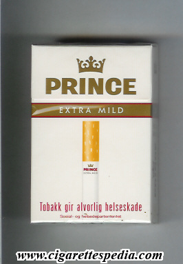 prince with cigarette extra mild ks 20 h norway