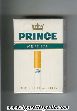 prince with cigarette menthol ks 20 h denmark