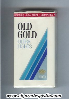 old gold design 2 black name ultra lights l 20 s usa
