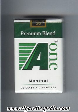 a one vertical one premium blend menthol ks 20 s india usa