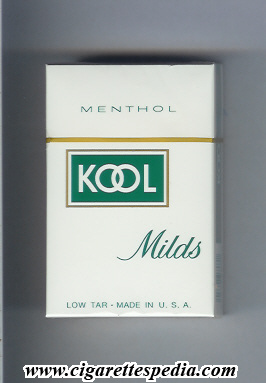 kool design 1 milds menthol ks 20 h white green japan usa