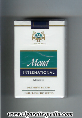 mond emiratese version international premium blend menthol american taste ks 20 s emirates