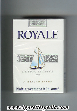 royale french version royale in the top with map american blend ultra lights 1 mg ks 20 h france