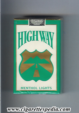 highway menthol lights ks 20 s usa