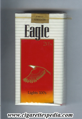 eagle american version design 2 finest selected tobaccos lights l 20 s usa