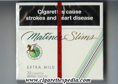 matinee with horse from the left mildness since 1913 slims extra mild menthol ks 25 b canada