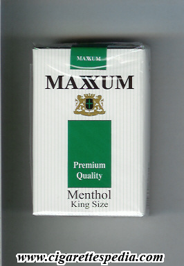maxum premium quality menthol ks 20 s paraguay