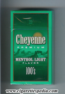 cheyenne premium menthol light flavor l 20 h usa