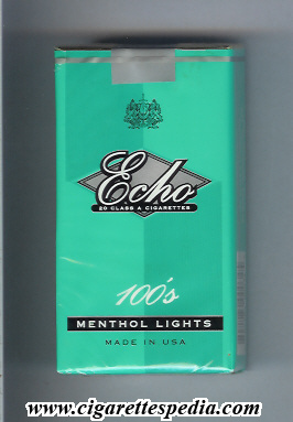 echo american version menthol lights l 20 s usa