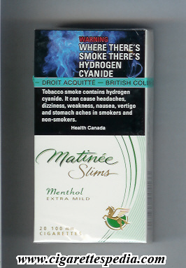 mint cigarettes canada Matinee (with horse from the right) (Slims Menthol Extra Mild) L-20-H -  Canada