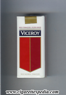 viceroy with big flag in the middle ks 10 s rich tobaccos filter honduras usa