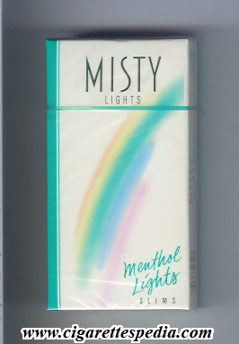 misty with line from the left lights menthol lights l 20 h usa