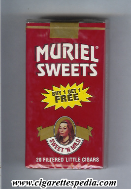 muriel sweets little cigars sweet n mild l 20 s usa