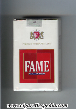 fame english version full flavor premium american blend ks 20 s england