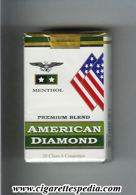 american diamond menthol premium blend ks 20 s usa
