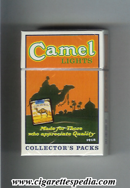 camel collection version collector s packs 1918 lights ks 20 h made for those usa