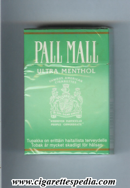 pall mall american version famous american cigarettes ultra menthol ks 20 h finland usa