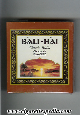 bali hai classic bidis chocolate flavored ks 20 b india
