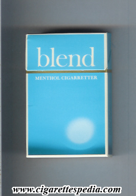 blend menthol cigaretter ks 20 h old design sweden