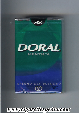 doral splendidly blended menthol ks 20 s usa