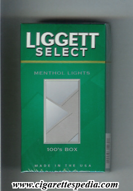 liggett select colour design menthol lights l 20 h usa