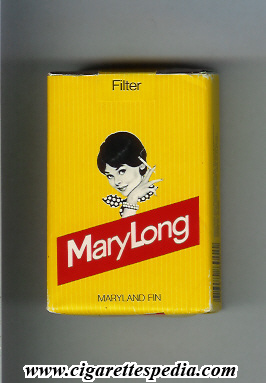 long cigarettes name MaryLong (diagonal name) (Filter Maryland Fin) KS-20-S - Switzerland