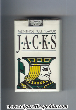 jacks menthol full flavor ks 20 s usa
