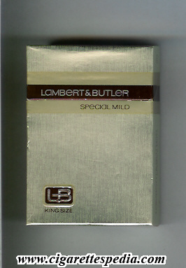 l b lambert butler with horizontal line special mild ks 20 h england