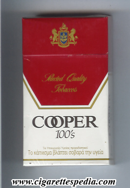 cooper design 1 select quality tobaccos l 20 h white red greece