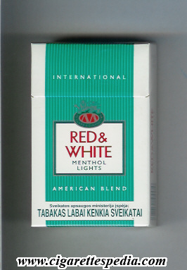 red white with square international american blend menthol lights ks 20 h lithuania switzerland
