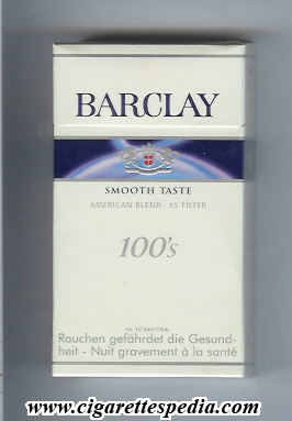 barclay blue barclay smooth taste american blend xs filter l 20 h switzerland usa