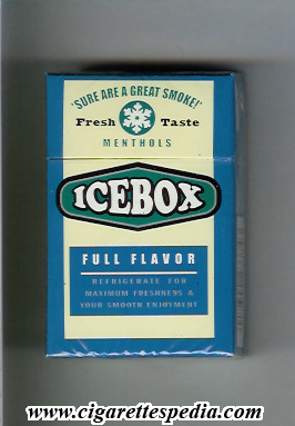icebox menthols full flavor ks 20 h usa