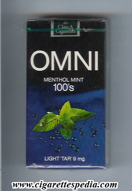 omni light tar 9 mg menthol mint l 20 s blue usa