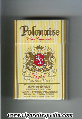 polonaise filter cigarettes lights american blend ks 20 h russia poland