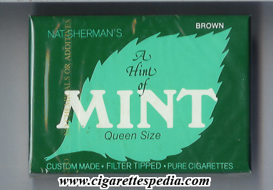 nat sherman s a hint of mint brown s 20 b usa