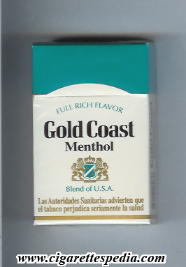 gold coast american version menthol full rich flavor blend of u s a ks 20 h spain usa