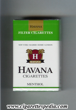 havana american version menthol ks 20 s uruguay usa