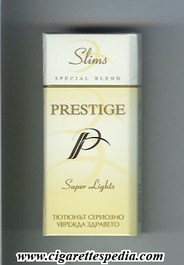 p prestige bulgarian version slims special blend super lights l 20 h bulgaria
