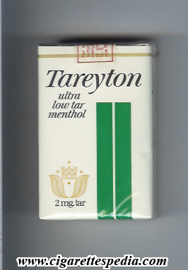 tareyton design 1 ultra low tar menthol ks 20 s usa