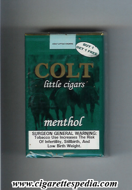 colt brazilian version little cigars menthol ks 20 s usa brazil