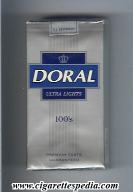 doral premium taste guaranteed ultra lights l 20 s usa