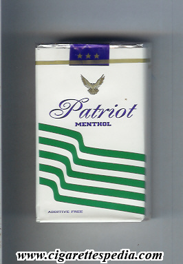 patriot american version blue patriot menthol ks 20 s usa