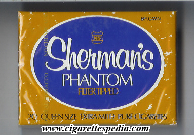 sherman s phantom filter tipped brown s 20 b usa