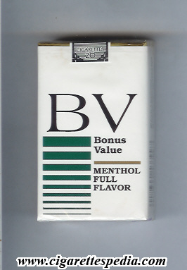 bv bonus value menthol full flavor ks 20 s usa