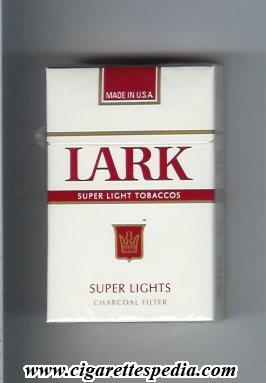 lark charcoal filter super lights super light tobaccos ks 20 h white red japan usa