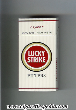 lucky strike l s m f t filters ks 10 h white usa
